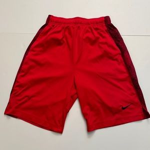 Red Nike shorts size S